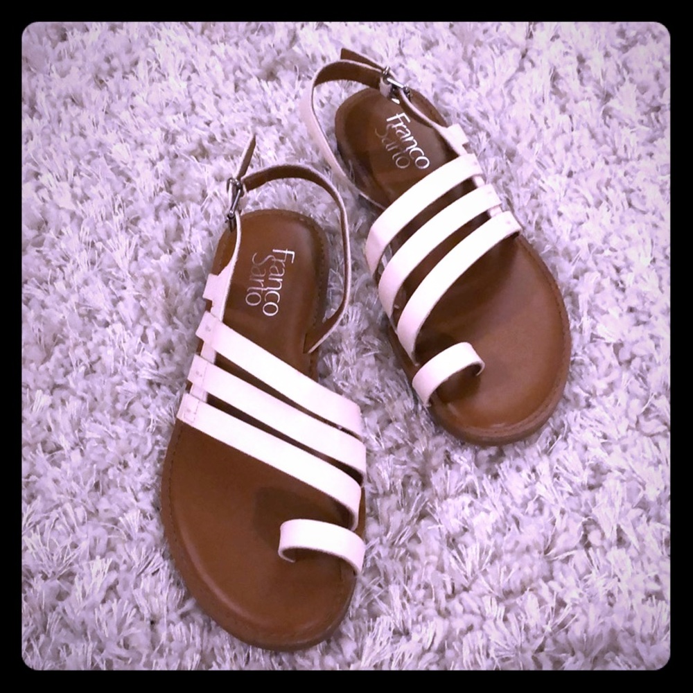 White sandals